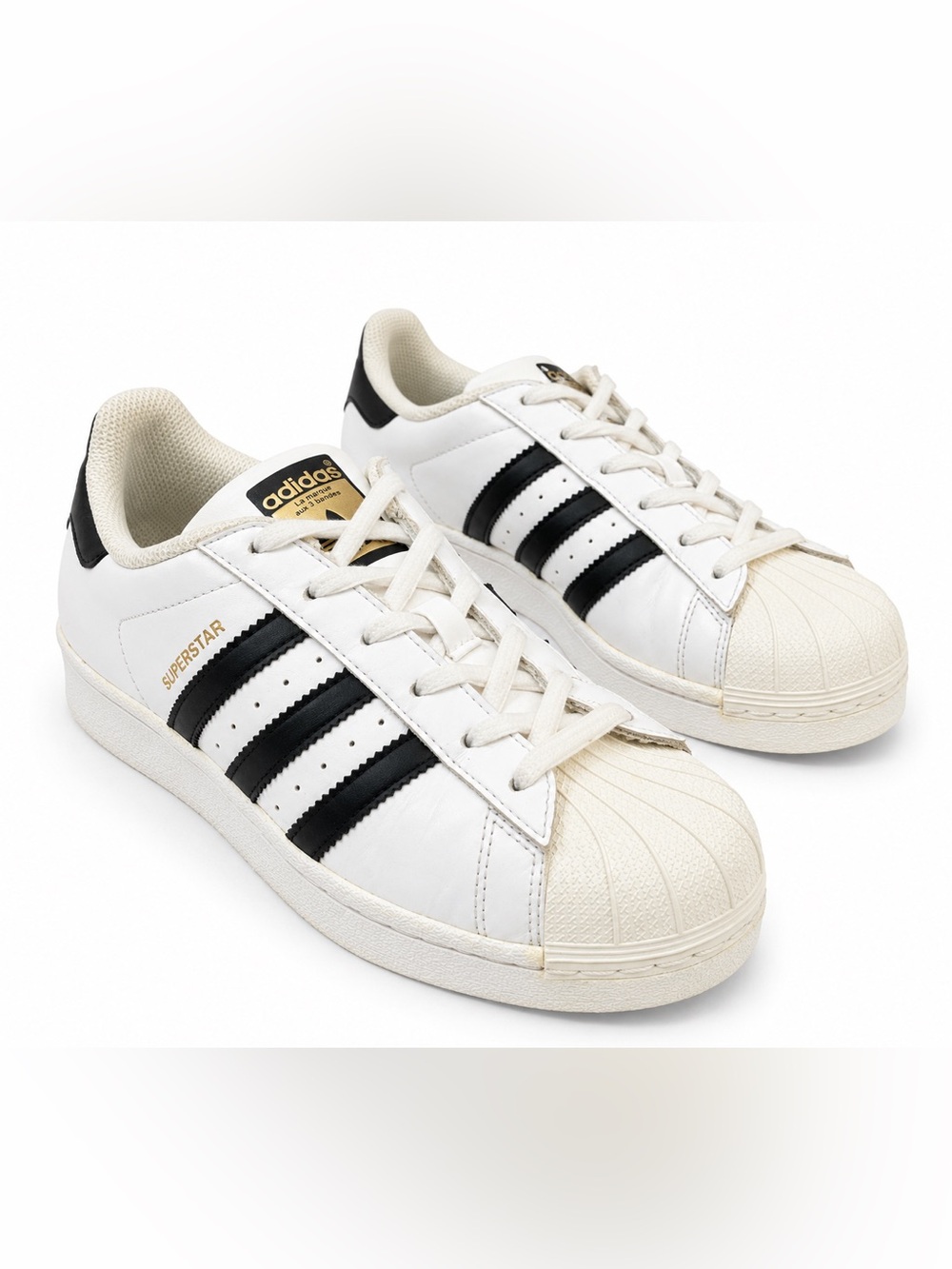 Adidas Originals Superstar Shell Toe Sneakers White Black Leather Women’s 6